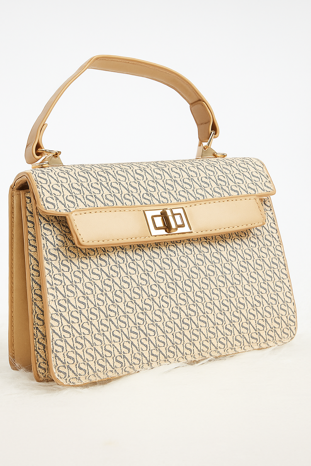 Handbag Brown Stripes