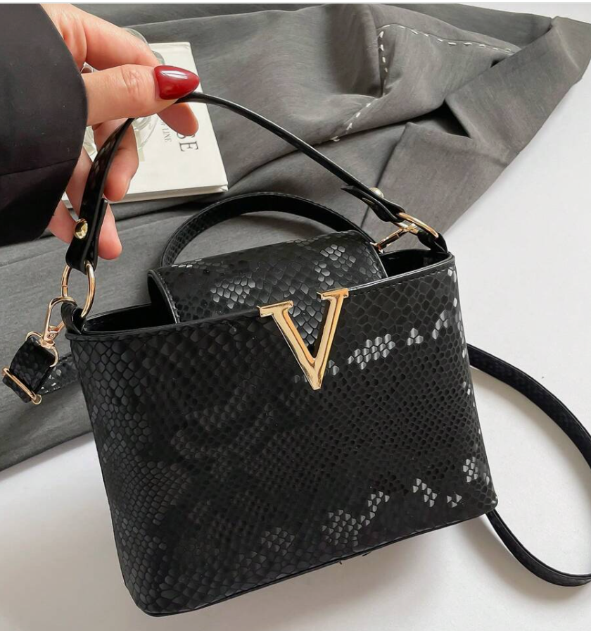 Crocodile Embossed High-Quality Stone Texture Tote Bag