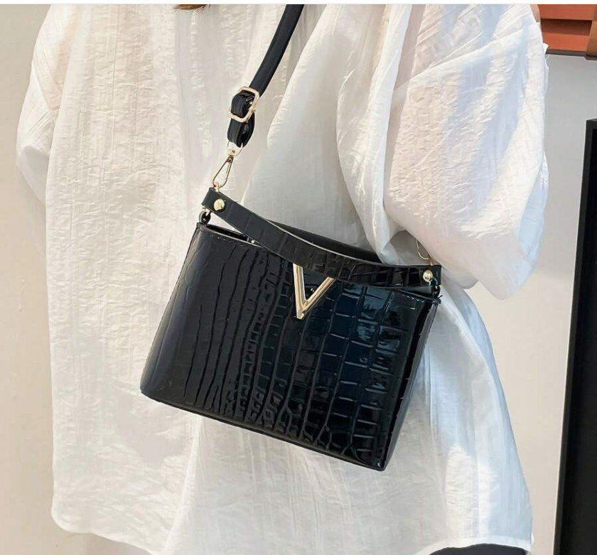 Crocodile Embossed High-Quality Stone Texture Tote Bag