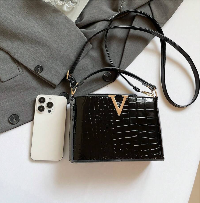 Crocodile Embossed High-Quality Stone Texture Tote Bag