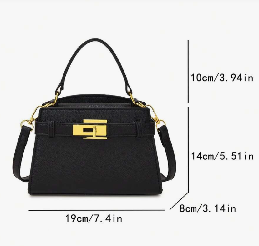 Fashionable High-End Lychee Pattern Women's Handbag,