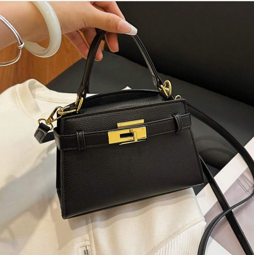 Fashionable High-End Lychee Pattern Women's Handbag,