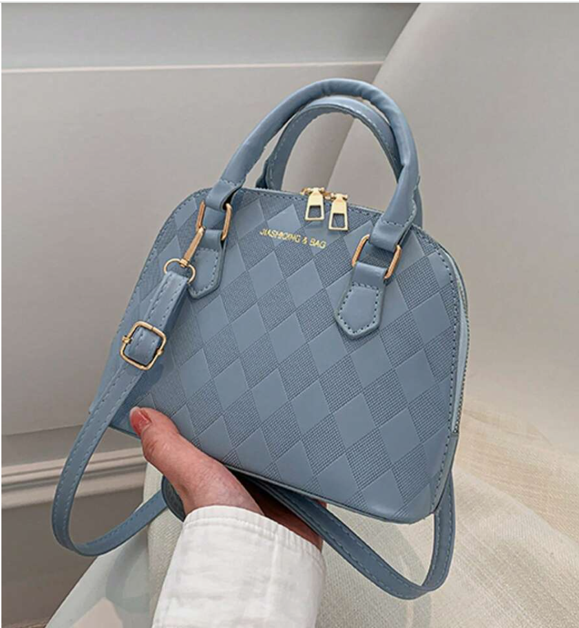 Multipurpose Rhombus Embossed Shell Shoulder Bag