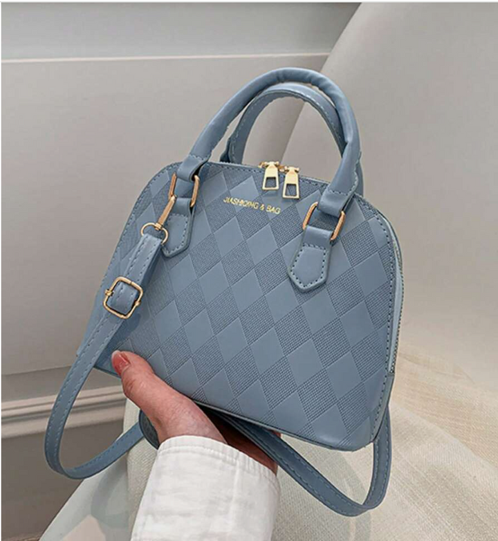 Multipurpose Rhombus Embossed Shell Shoulder Bag