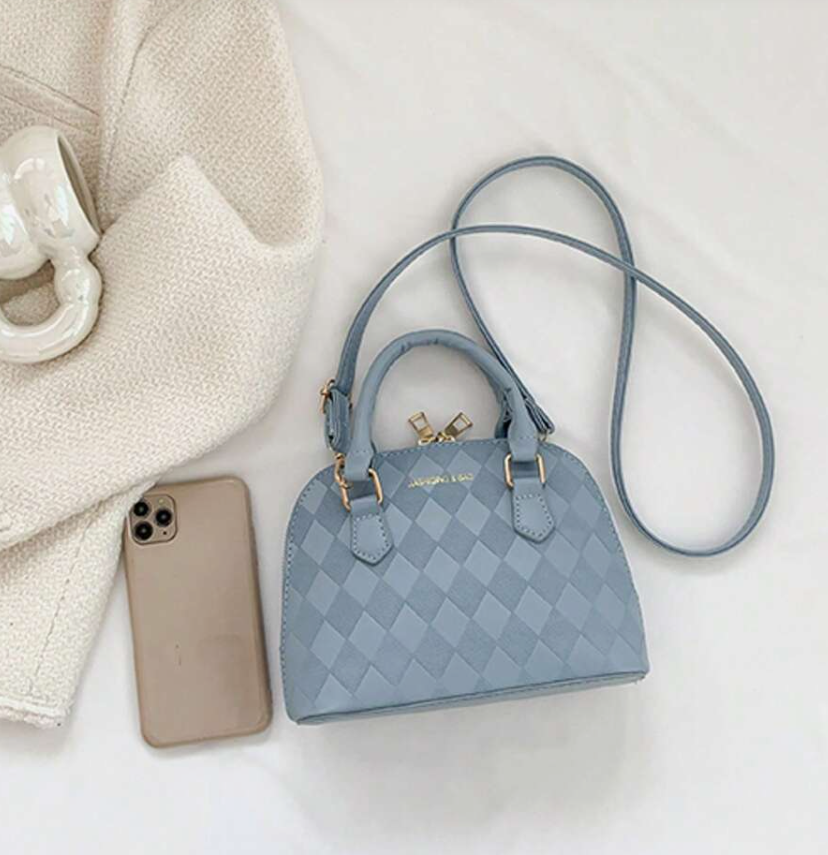 Multipurpose Rhombus Embossed Shell Shoulder Bag