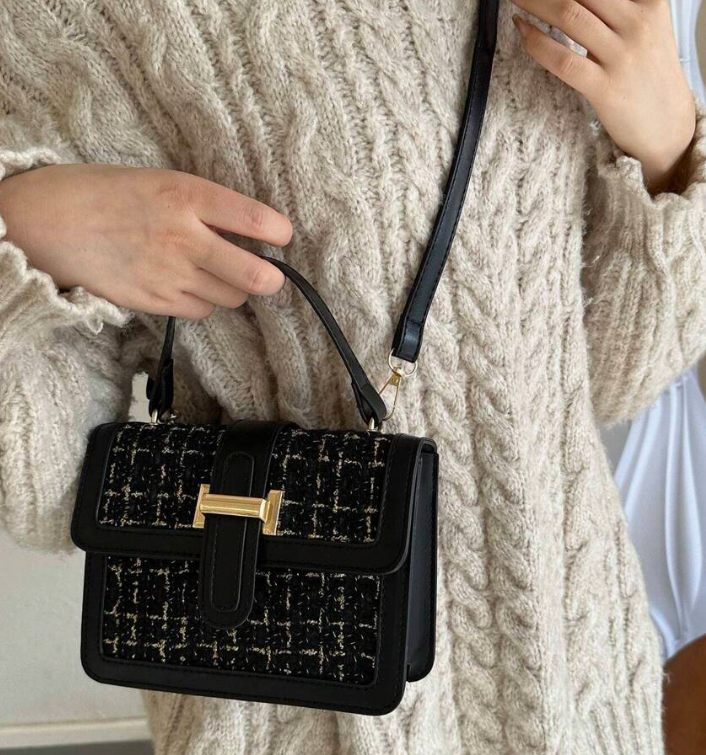 Mini Women's Stitched Flap Over Handbag