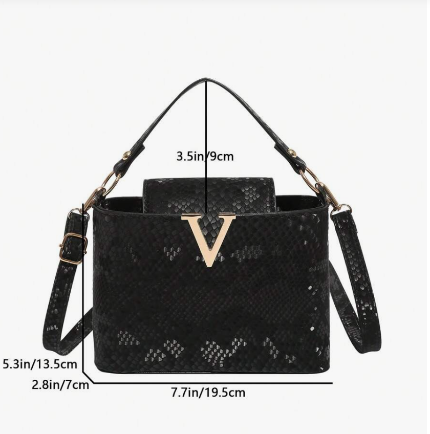 Crocodile Embossed High-Quality Stone Texture Tote Bag